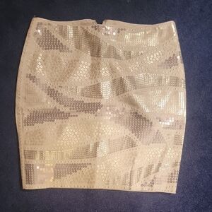 White House Black Market Silver/gray Sequin Pencil Skirt Sz 6